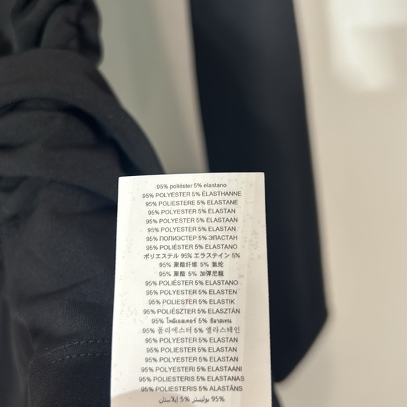 Michael Kors rouched center long sleeve bodycon black classic top plus 1X new - Picture 4 of 7